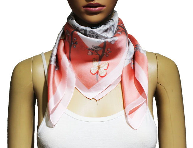 Butterfly Garden Square Neck Scarf-S2212