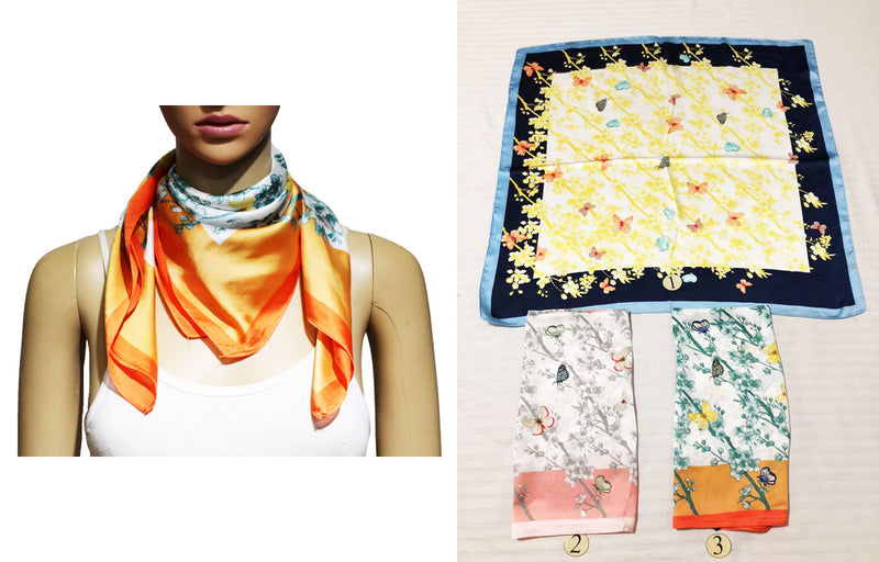 Butterfly Garden Square Neck Scarf-S2212