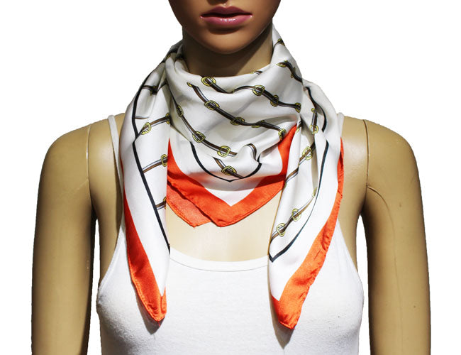 Elegant Chains Print Neck Scarf-S2213