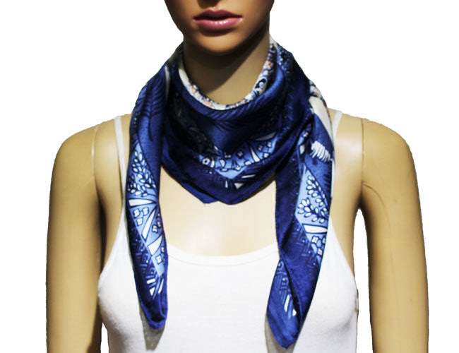 Vintage Elephant Print Neck Scarf-S2216