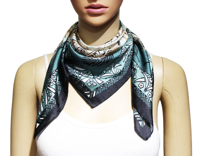 Vintage Elephant Print Neck Scarf-S2216