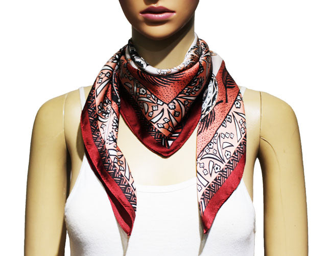 Vintage Elephant Print Neck Scarf-S2216