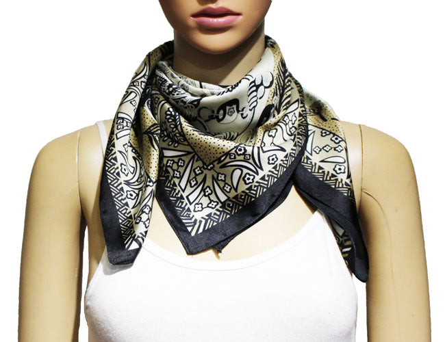 Vintage Elephant Print Neck Scarf-S2216