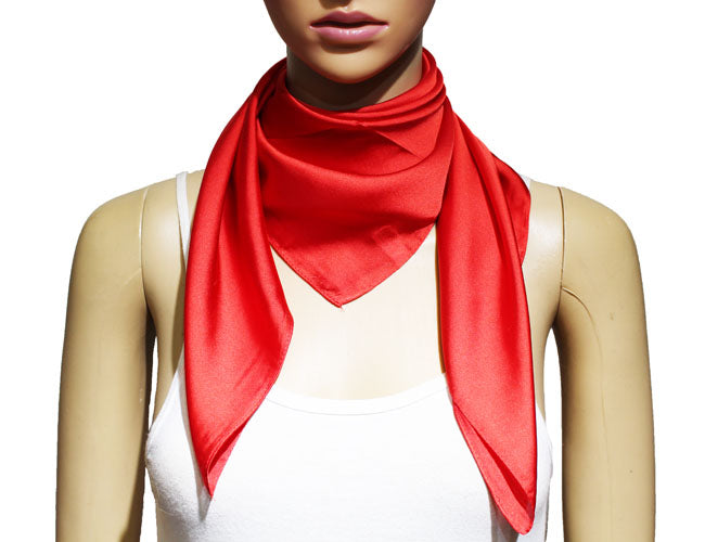Classic Solid Silk Feel Scarf-S2218