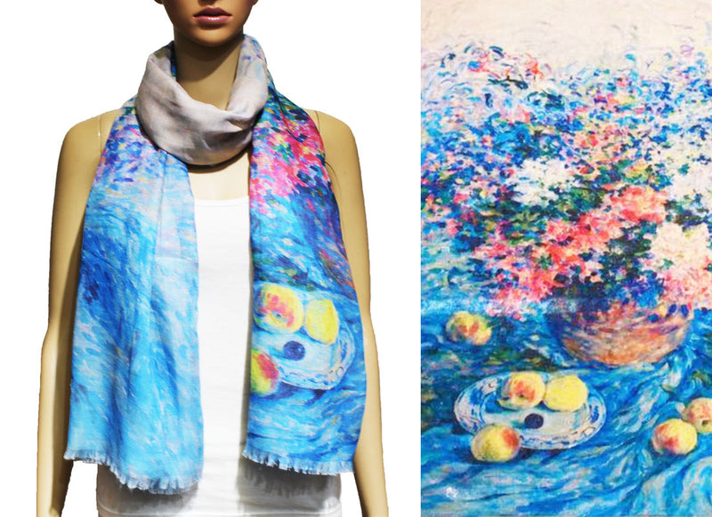 Impressionist Floral Art Scarf-S2230