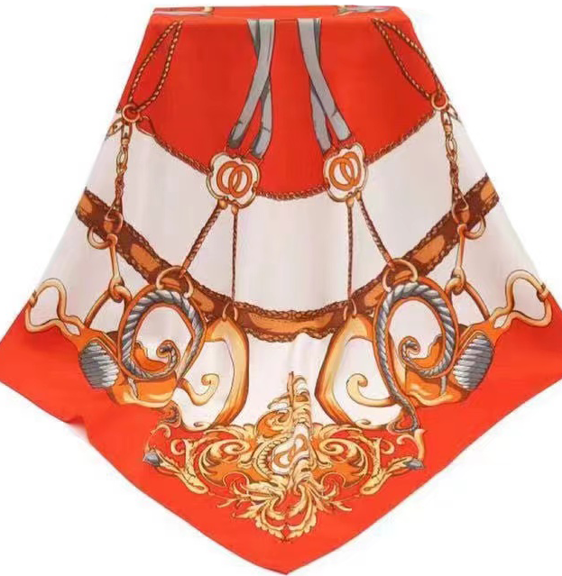 Baroque Chain Print Neck Scarf-S2303