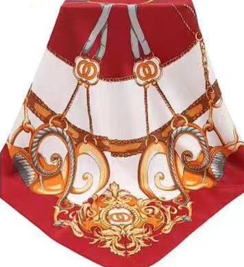 Baroque Chain Print Neck Scarf-S2303