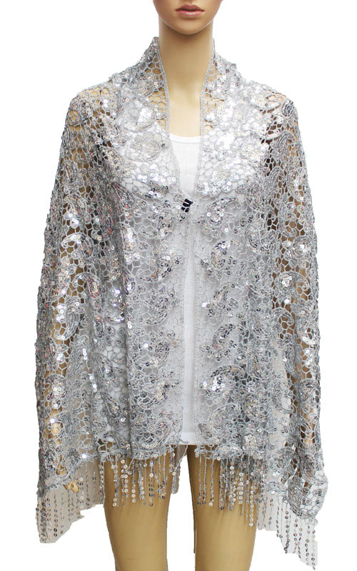 Glittering Sequin Shawl-SHW044