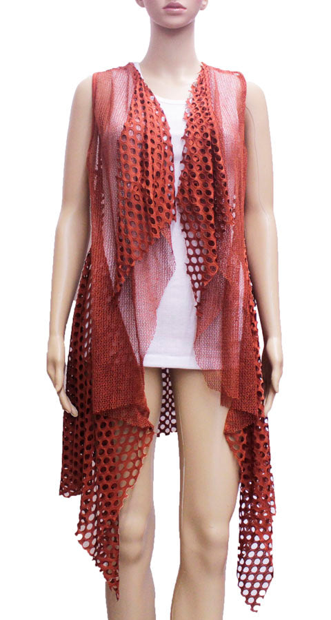 Mesh Drape Open Vest-SHW1603