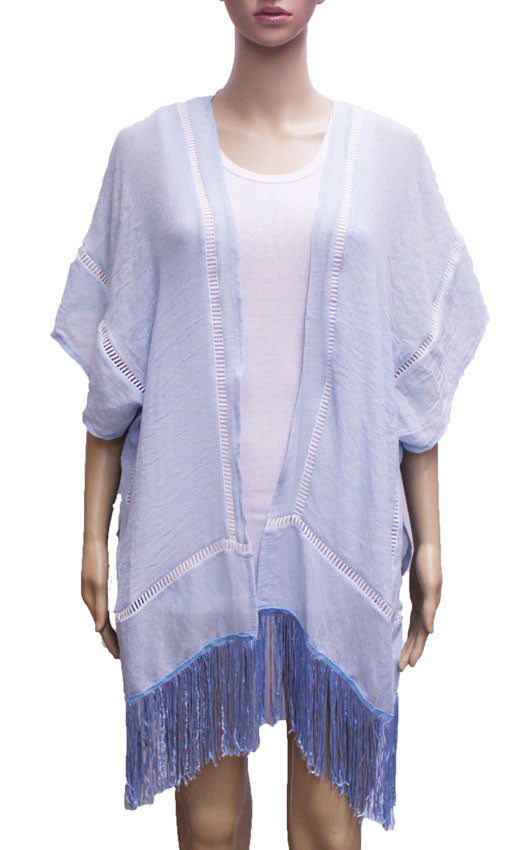 Boho Fringe Kimono Cardigan-SHW1606