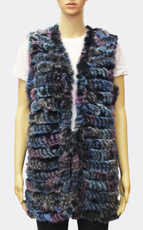 Rabbit Fur Patterned Vest - SHW1702