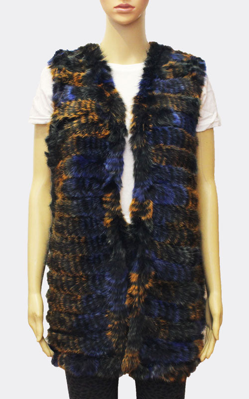 Rabbit Fur Patterned Vest - SHW1702