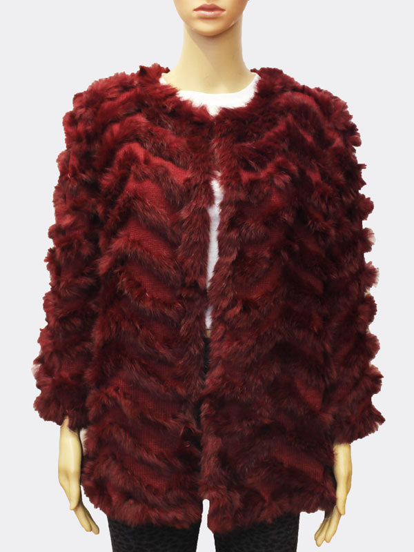 Elegant Rabbit Fur Jacket-SHW1709