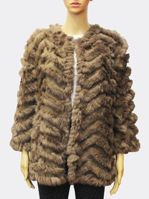 Elegant Rabbit Fur Jacket-SHW1709