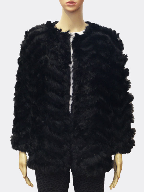 Elegant Rabbit Fur Jacket-SHW1709