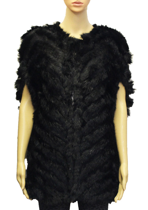 Luxe Rabbit Fur Cape-SHW1810