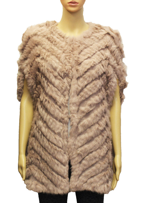 Luxe Rabbit Fur Cape-SHW1810