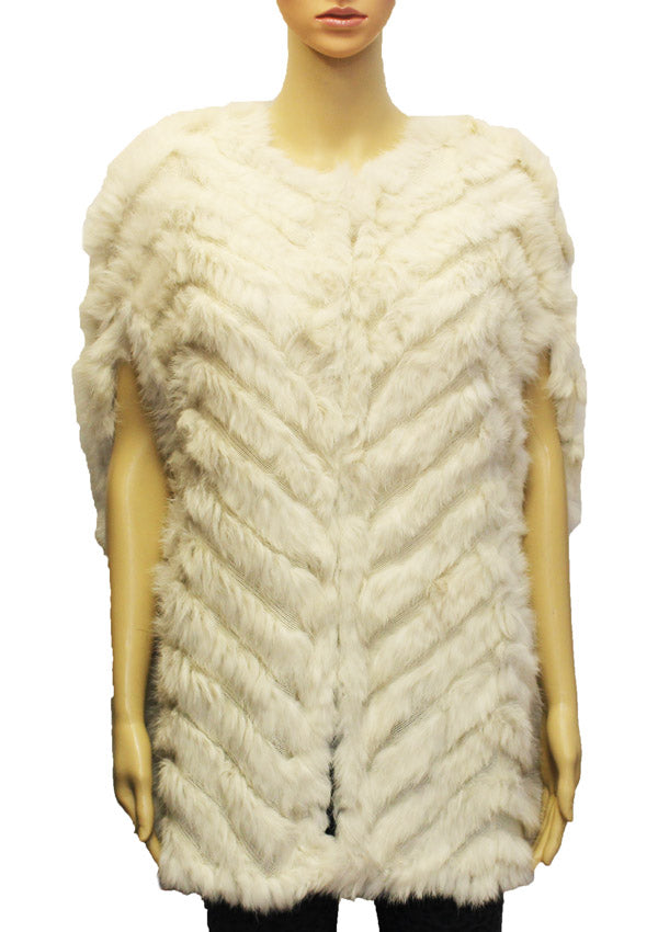 Luxe Rabbit Fur Cape-SHW1810