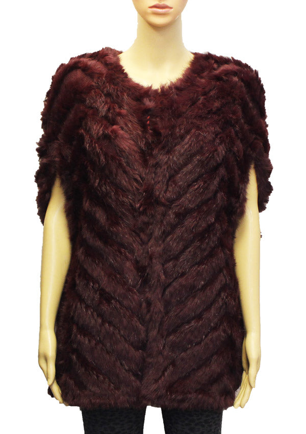 Luxe Rabbit Fur Cape-SHW1810