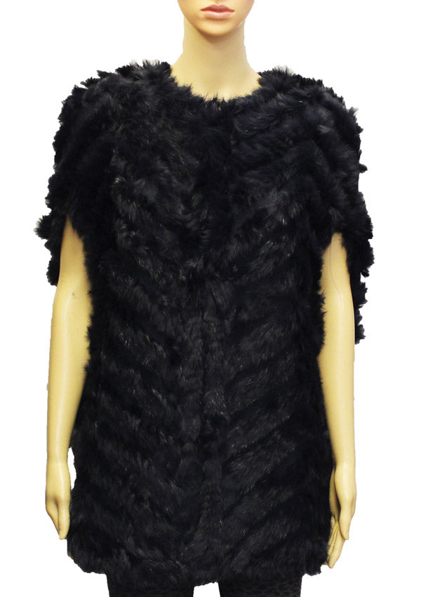 Luxe Rabbit Fur Cape-SHW1810