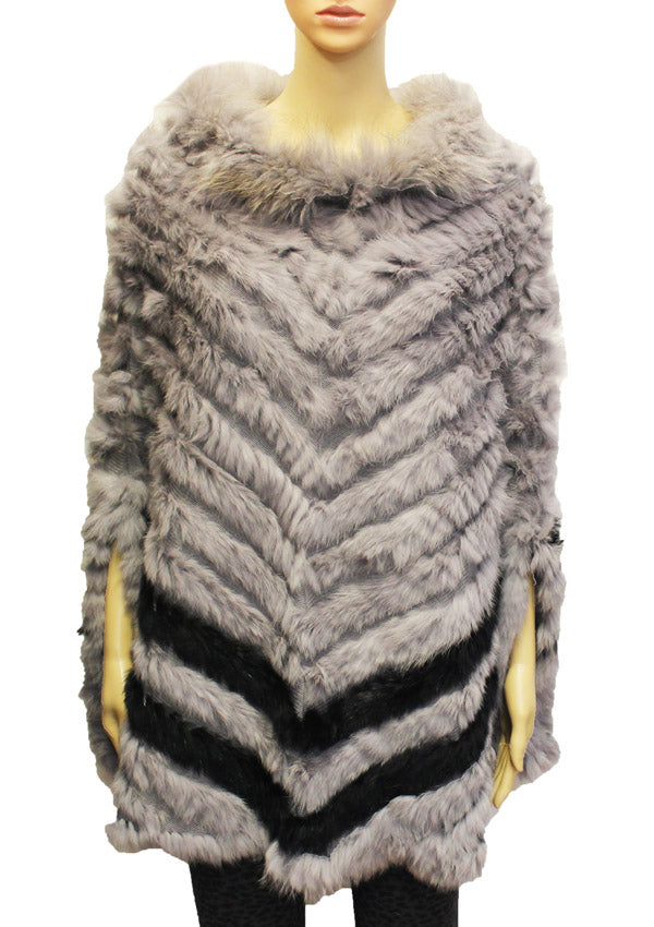Elegant Rabbit Fur Poncho-SHW1813