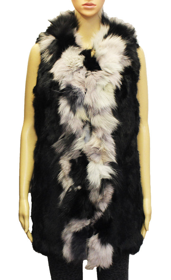 Two-Tone Rabbit Fur Vest - SHW1815
