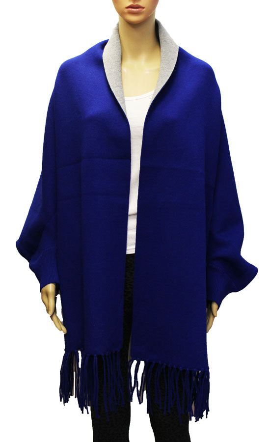 Fringe Trim Shawl Coat-SHW1822