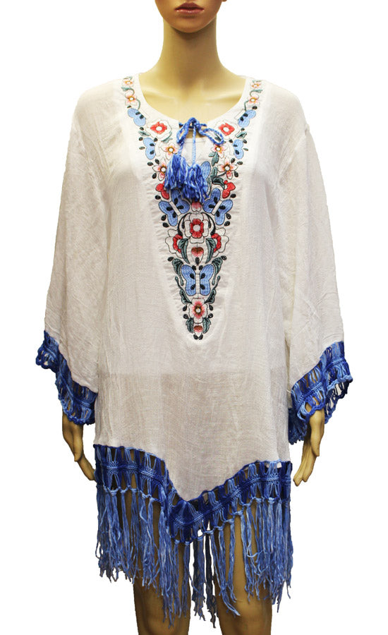 Boho Embroidered Tassel Kaftan-SHW1902