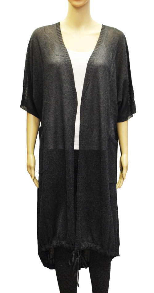 Loose Fit Drawstring Cardigan-SHW1914