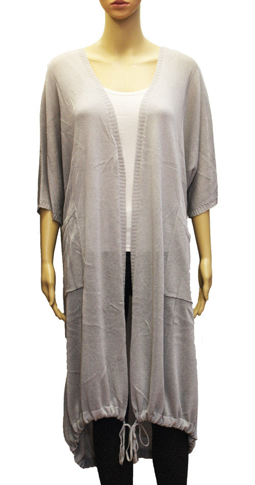 Loose Fit Drawstring Cardigan-SHW1914