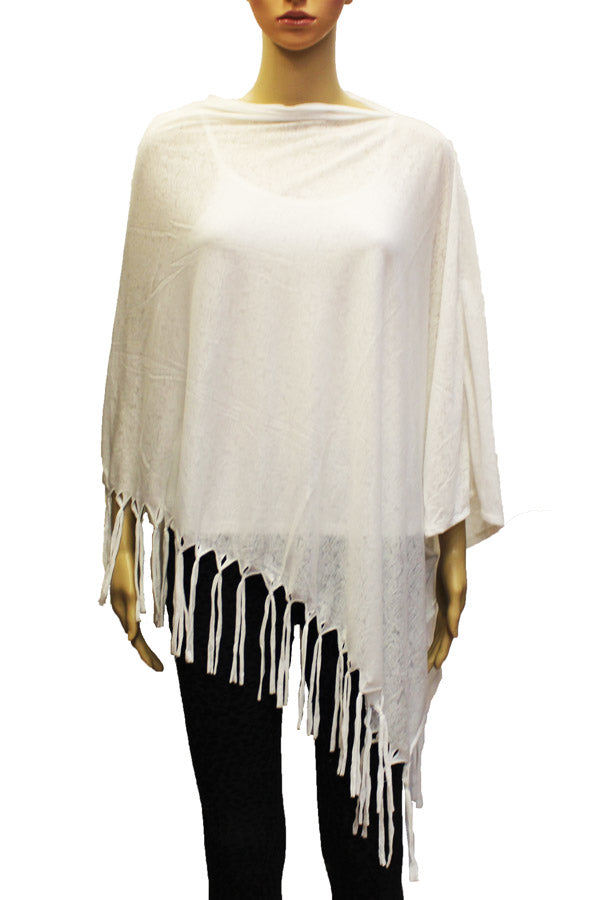 Elegant Fringe Poncho Wrap-SHW1915