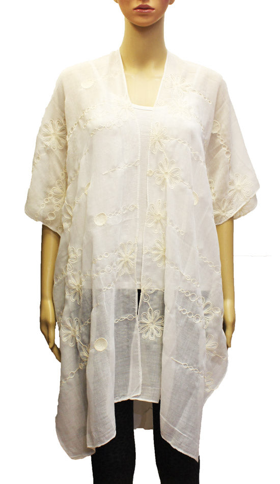 Elegant Black Floral Kimono-SHW1925