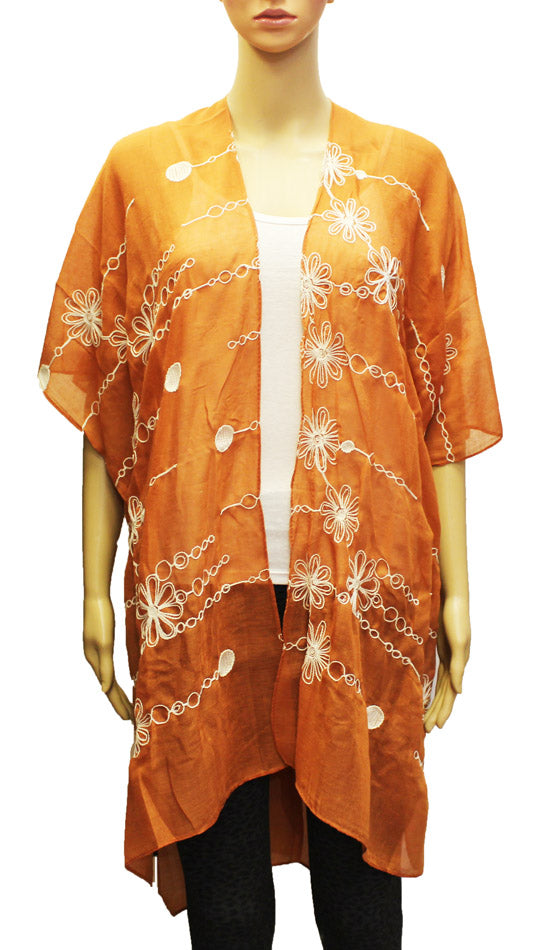 Elegant Black Floral Kimono-SHW1925