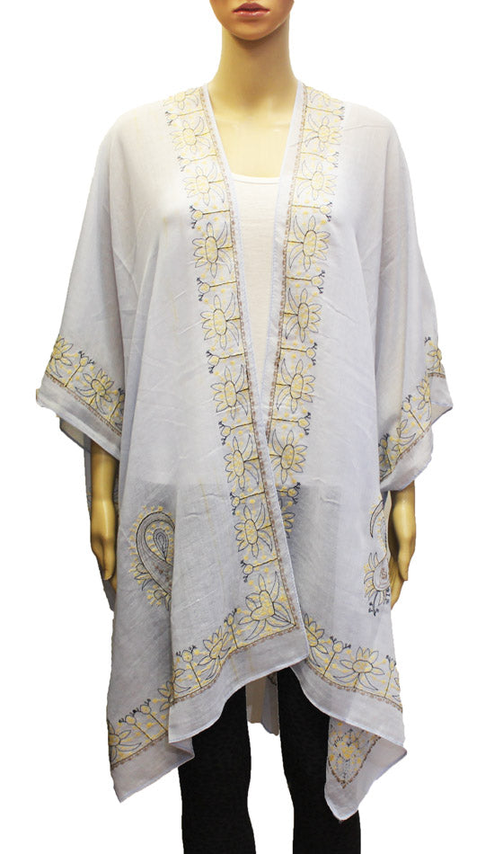 Floral Embroidered Kimono-SHW1928