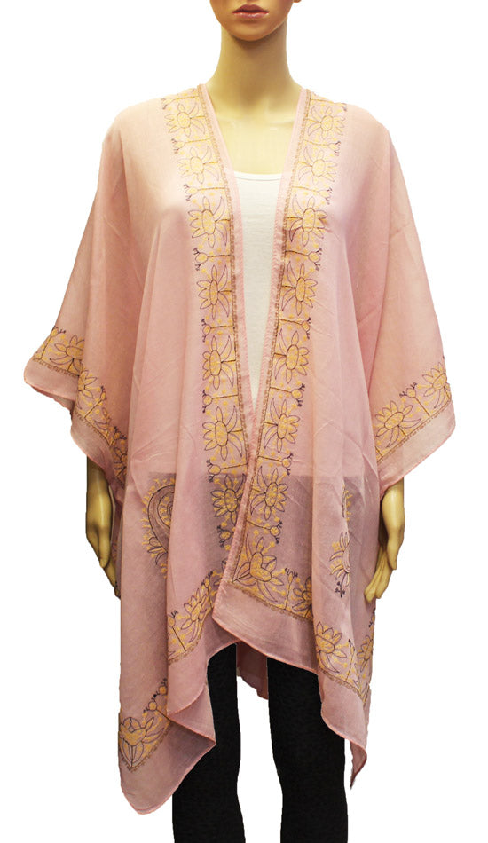 Floral Embroidered Kimono-SHW1928