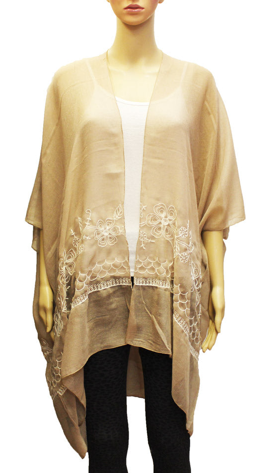 Floral Embroidered Kimono-SHW1929