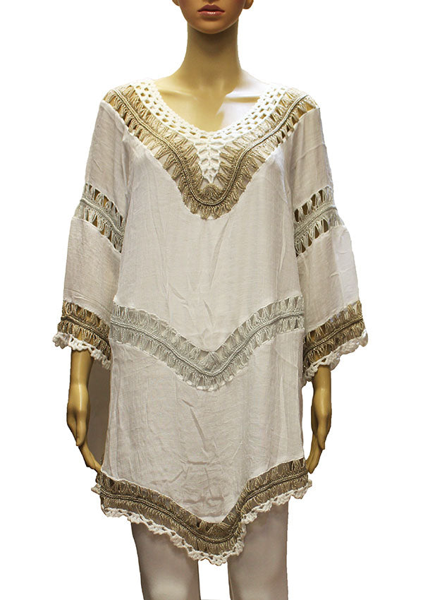 Boho Tunic with Crochet Details-SHW2015