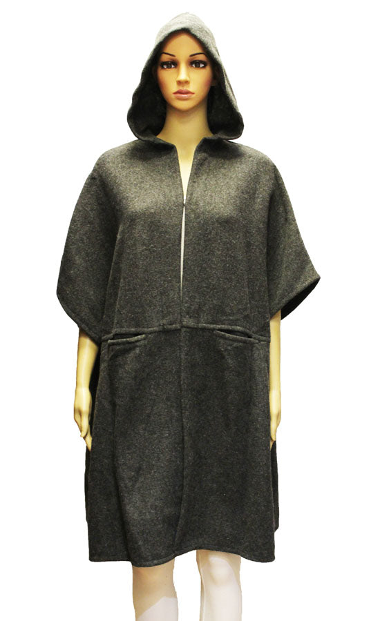 Hooded Zip Front Cape-SHW2105