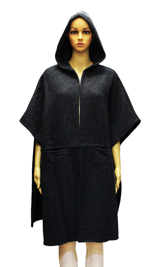 Hooded Zip Front Cape-SHW2105