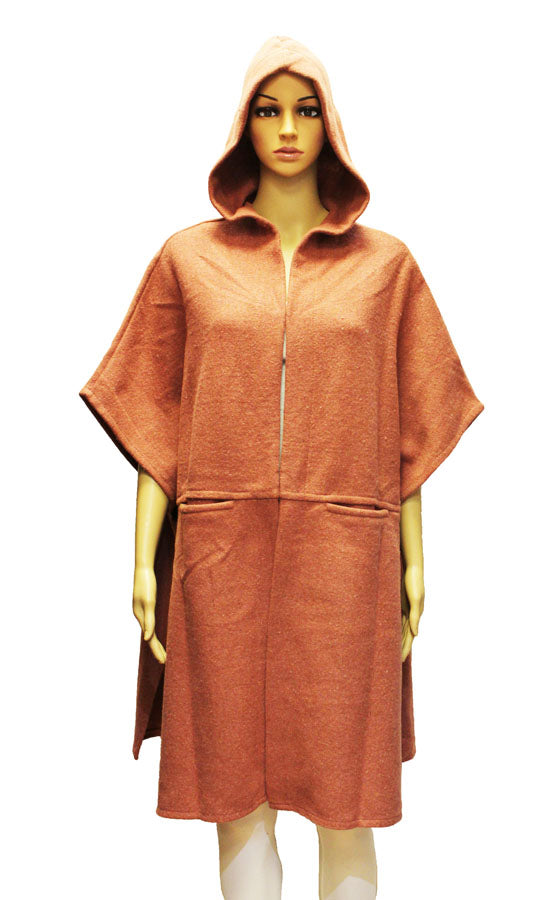 Hooded Zip Front Cape-SHW2105
