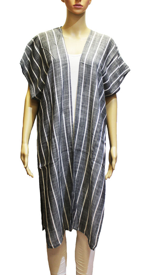 Striped Loose Beach Cover-Up-SHW2301