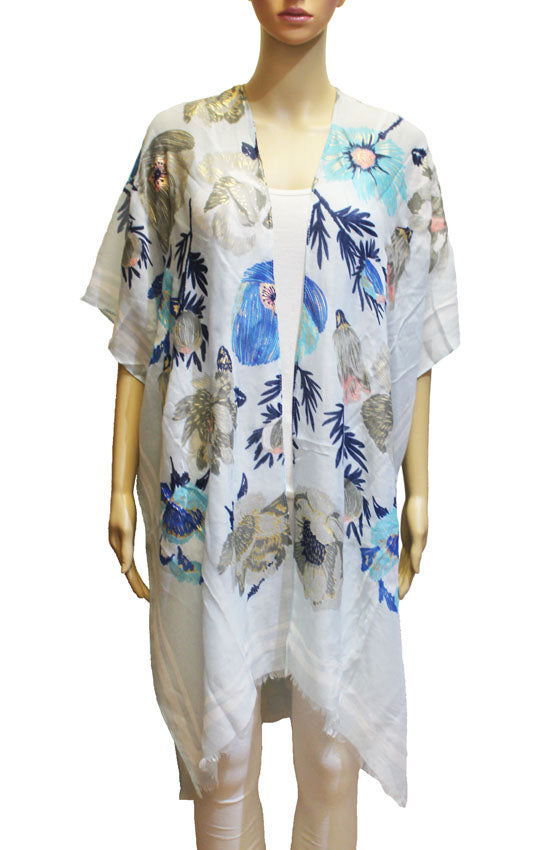 Floral Print Beach Kimono-SHW2302