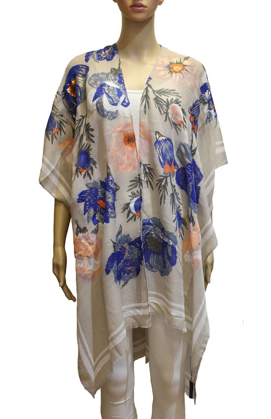 Floral Print Beach Kimono-SHW2302