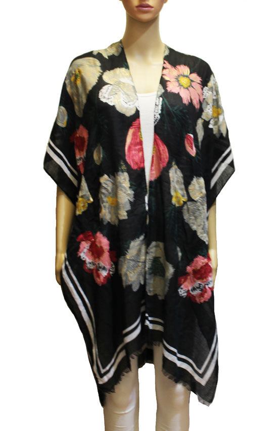 Floral Print Beach Kimono-SHW2302
