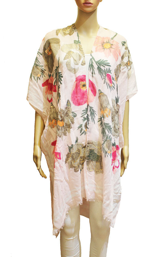 Floral Print Beach Kimono-SHW2302