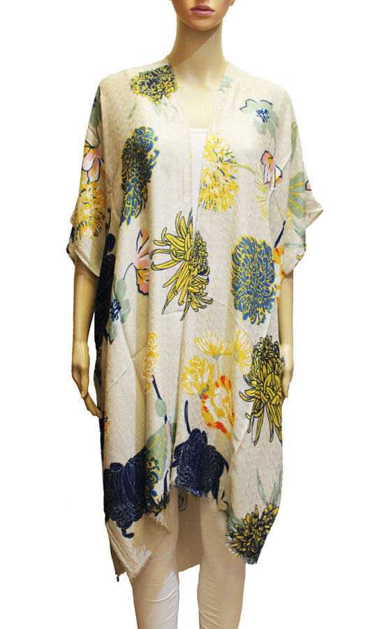 Chic Floral Kimono Cover-SHW2303