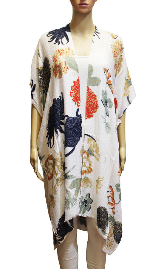 Chic Floral Kimono Cover-SHW2303