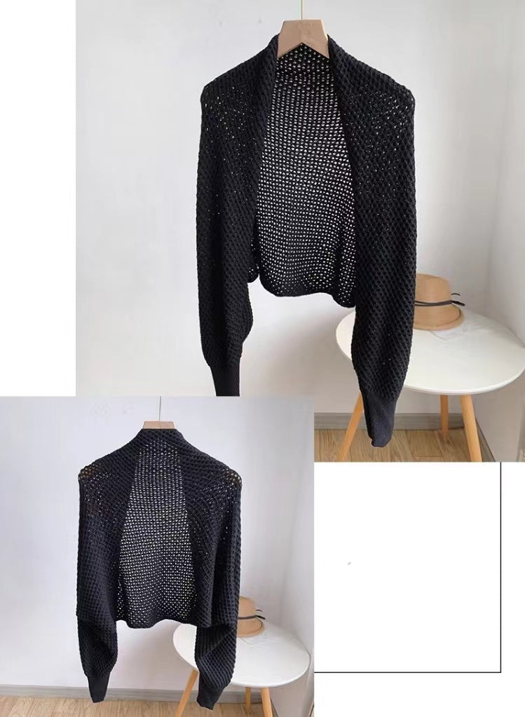 Lightweight Open Knit Cardigan-SHW2202