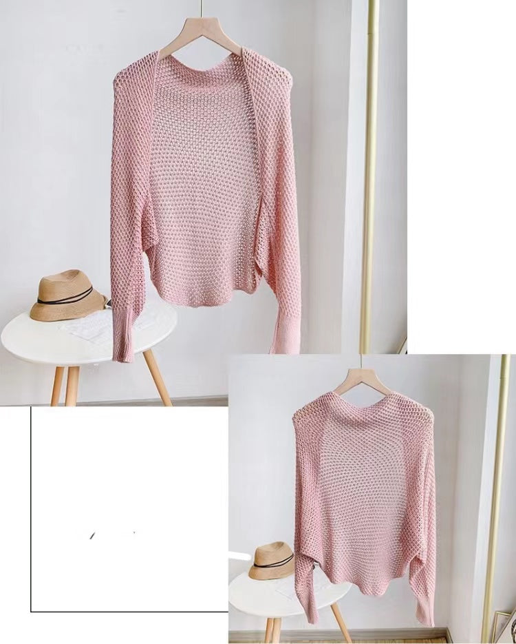 Lightweight Open Knit Cardigan-SHW2202